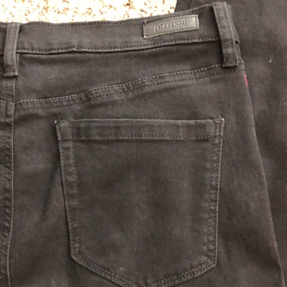 Blank NYC Jeans The Bond Skinny High-waist Black Red Stripe Side zippers SZ 30 - Picture 13 of 14